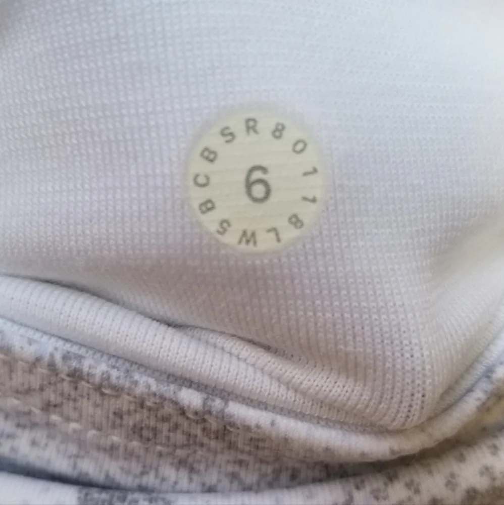 Lululemon Train Times 7/8 Mesh Leggings Jasmine White Sz 6